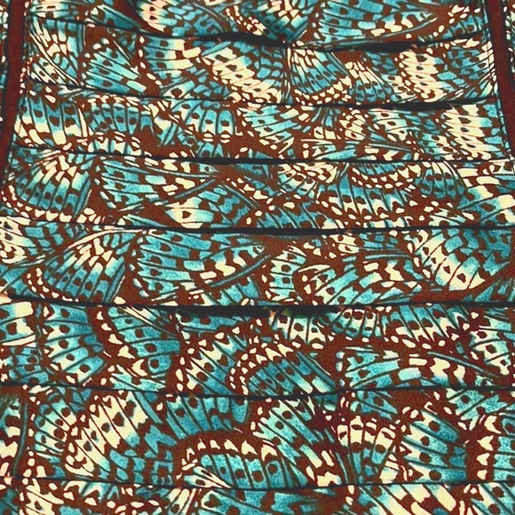 COPY - WHBM-EUC-TEAL&BLACK- BUTTERFLY.PRINT-BUSTIER/CORSET-SIZE:00 - Picture 4 of 9